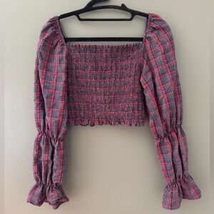 ZARA plaid crop top! Small!